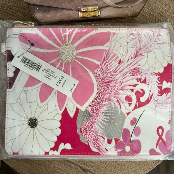 Chico's | Bags | Nwt Chicos Breast Cancer Ribbon Wrist Strap Bag Retail ...